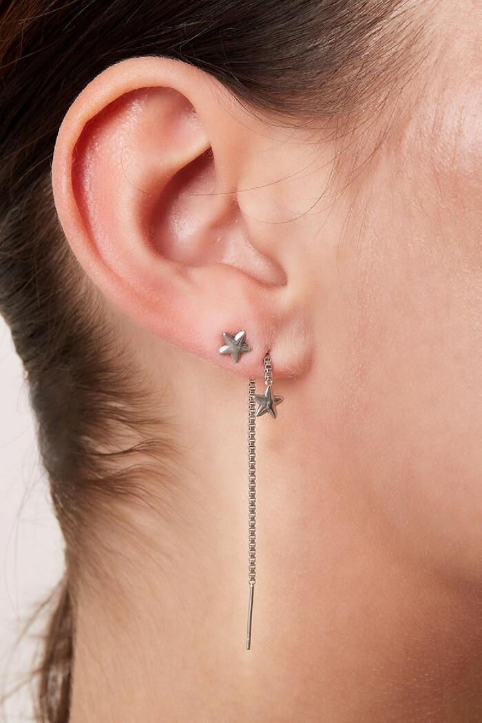 Stern Ohrringe aus Edelstahl Silber Bild3